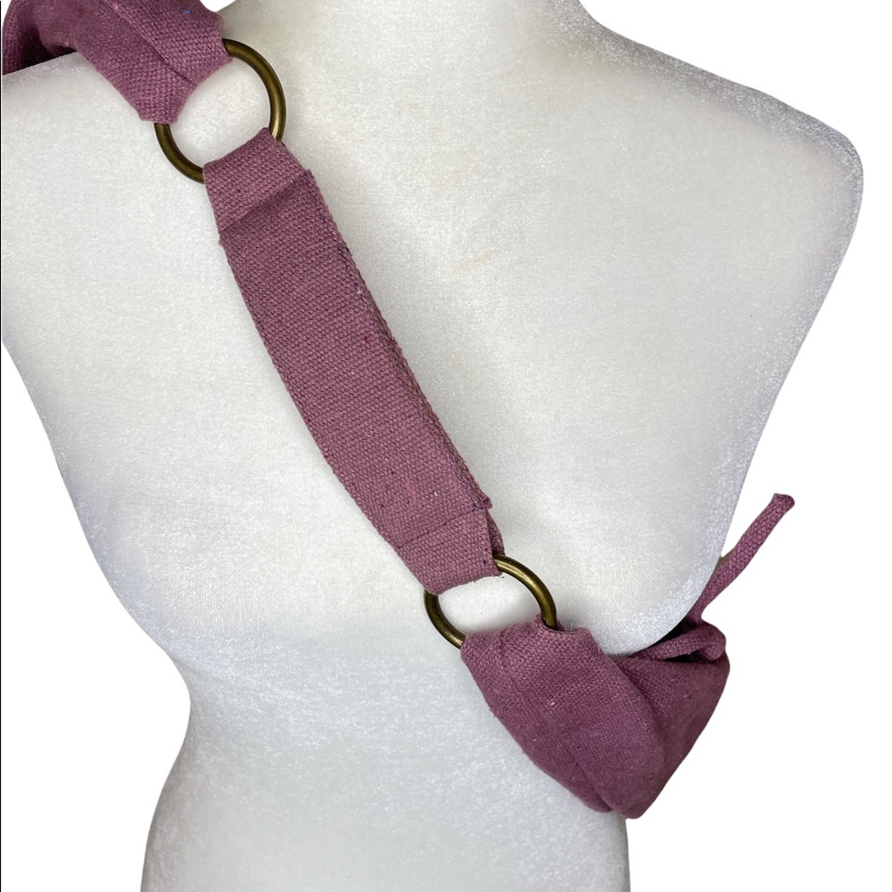 American Eagle Purple Patchwork Hobo Bohemian Sou… - image 3